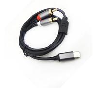 Ijksbehjf Cable conversor auditivo portátil tipo C a 2RCA que ofrece enchufes para una fácil conexión a equipos de sonido tradicionales cable auditivo para teléfonos inteligentes