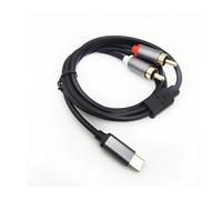 Ijksbehjf Cable conversor auditivo portátil tipo C a 2RCA que ofrece enchufes para una fácil conexión a equipos de sonido tradicionales cable auditivo para teléfonos inteligentes