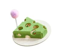 Ijksbehjf Entertaining Puss - Juguete masticable con forma de esfera de peaje para ejercicio, ampliador largo permanente para edificios y uso en interiores, diseño de gato verde