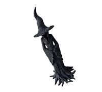 Ijksbehjf Escultura de bruja de resina de Halloween, figura mística de raíz de árbol, decoración de estante, escultura de brujas para Halloween