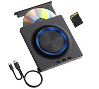 Ijksbehjf Grabador externo más delgado con transferencia USB 3.0 de alta velocidad y ranuras para tarjetas para copia de seguridad de datos, escritor portátil