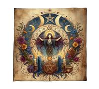 Ijksbehjf Mantel de adivinación, tapete de cartas, altares astrológicos, almohadilla de tela, cubierta de mesa, tablero de juego de mesa, lecturas de tarot, tapete de juego de adivinación