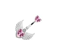 Ijksbehjf Piercing de ombligo con incrustaciones de textura de acero inoxidable, cómodo de llevar, adecuado para mujeres jóvenes y modernas, uso diario, piercing para el vientre, One Size, como se