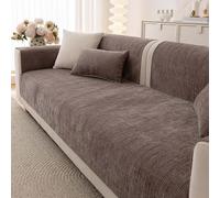 IJNBHU Funda de sofá para Perros, Lavable, Antideslizante,para Universal con Partículas De Silicona Sofa Antideslizante Protector Apto para Mascotas,Marrón,70 * 70cm