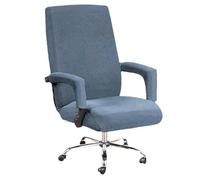 IJNBHU Funda para Silla de Oficina Tejido Elástico Suave Cubierta de la Silla Oficina Funda de Sillas Gamer Racing Protectora Lavable Extraíble,No Incluye Sillas,Azul,XL