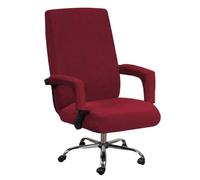 IJNBHU Funda para Silla de Oficina Tejido Elástico Suave Cubierta de la Silla Oficina Funda de Sillas Gamer Racing Protectora Lavable Extraíble,No Incluye Sillas,Wine Red,XL