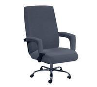 IJNBHU Funda para Silla de Oficina Tejido Elástico Suave Cubierta de la Silla Oficina Funda de Sillas Gamer Racing Protectora Lavable Extraíble,No Incluye Sillas,Dark Gray,XL