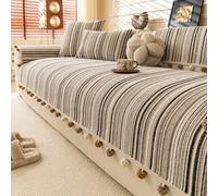 IJNBHU Manta para sofá de Chenilla con Flecos, Antideslizante, protección Manta Decorativa Versátil para Sofá,para Mascotas, Pelo, niños, Perro y Gato,Negro,110 * 160cm