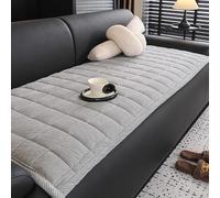 IJNBHU New Thick Sofa Covers - Soft Corduroy Universal Sofa Cover pour canapé 3 Places Avec méridienne, idéale pour Les animaux de compagnie,Light Gray,70 * 180cm