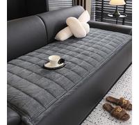 IJNBHU New Thick Sofa Covers - Soft Corduroy Universal Sofa Cover pour canapé 3 Places Avec méridienne, idéale pour Les animaux de compagnie,Dark Gray,70 * 210cm