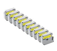 IJOSADON 10 Paquete de 12 mm Cinta de Etiqueta Compatible con MK231 MK631 MK131 PT70 PT80 Impresora(10PK Black on Yellow)