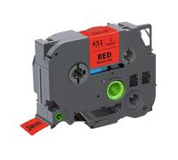 IJOSADON 1PK TZE251 Cinta de Etiqueta Compatible 24 mm Funciona con TZE 251 151 451 651 751 Cindad de reemplazo de impresoras para Fabricantes de Etiquetas(Black on Red)
