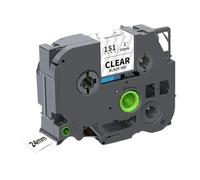 IJOSADON 1PK TZE251 Cinta de Etiqueta Compatible 24 mm Funciona con TZE 251 151 451 651 751 Cindad de reemplazo de impresoras para Fabricantes de Etiquetas(Black on Clear)