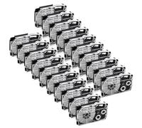 IJOSADON 30 Cintas compatibles con los Modelos de impresoras de Etiquetas KL-60 KL-100 KL-120 XR9WE XR-9WE XR-9X XR-9RD XR-9BU XR-9YW(Black on Silver)