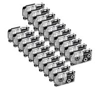 IJOSADON 30 Cintas compatibles con los Modelos de impresoras de Etiquetas KL-60 KL-100 KL-120 XR9WE XR-9WE XR-9X XR-9RD XR-9BU XR-9YW(Black on White)
