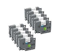 IJOSADON 5 10 Uds. Cinta de Etiquetas Tze de 12mm 231 Compatible con Modelos de impresoras de Etiquetas PTH110 para número de Pieza Tze231 Tze 231 Tze631(10PK Black on White)