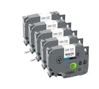 IJOSADON 5 10 Uds. Cinta de Etiquetas Tze de 12mm 231 Compatible con Modelos de impresoras de Etiquetas PTH110 para número de Pieza Tze231 Tze 231 Tze631(5PK Black on White)