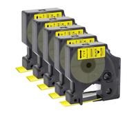 IJOSADON 5pk/10pk 18055 6/9/12/19/24 mm Cinta para Tubo de retiro de Calor 18051 18052 18053 18056 para 4200 5000 5200 Impresora(5PK 1805444 Yellow)