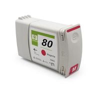 IJOSADON 80 Cartucho de Tinta de reemplazo Compatible Conjunto de Tinta con Tinta de Tinte para DesignJet 1050c más 1055 cm más impresoras BK C y M 4 Color(80 Ink Cartridge M)