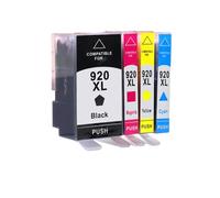 IJOSADON 920 Cartuchos de Tinta compatibles con Deskjet 6000 6500 7000 7500 Impresoras(1Set (4PCS))