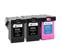 IJOSADON Cartucho de Tinta 63XL Compatible con Deskjet 2130 2131 3630 3632 3633 4250 5230 5232 5255 Impresoras(3Pcs)