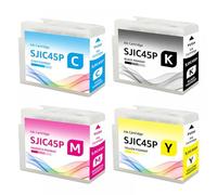 IJOSADON Cartucho de Tinta Compatible con Chip para Tinta de Pigmento para la Impresora de Etiqueta de Color C4040 SJIC45P T52Q1 T52Q2 T52Q3 T52Q4(4PCS-BK C M Y)