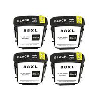 IJOSADON Cartucho de Tinta Compatible con Chips compatibles para 88 88XL para OfficeJet Pro K550 K5400DN K8600 L7480 L7580 L7590 Instinidad de Tinta Impresora(4X Black)