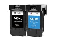 IJOSADON Cartuchos de Tinta compatibles para PG545 CL546 PG545XL CL546 para Usar con MG2950 MG2550 MG2500 MG3050 MG2450 MG3051 MX495(1bk 1color)