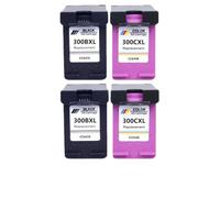 IJOSADON Cartuchos de Tinta remanufactura compatibles para 300xl para el Escritorio D1660 D2560 D2660 D5560 F2420 F2480 F2492 F4210 Impresoras 3 Pack(2BK 2COLOR)