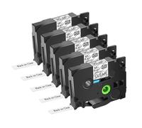 IJOSADON Cinta De Etiquetas De 12 Mm Compatible con Tz 231 TZE 231 Negro sobre Blanco Laminado 5PK 10PK(Black on Clear-5PK)