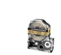 IJOSADON Cinta de Raso de 12 mm Compatible con SFR12SK SFR12PK SFR12RZ SFR12ZK SFR12GZ SFR12KZ LW-300 LW-400 700(Black on Gold)