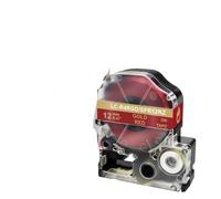 IJOSADON Cinta de Raso de 12 mm Compatible con SFR12SK SFR12PK SFR12RZ SFR12ZK SFR12GZ SFR12KZ LW-300 LW-400 700(Gold on Red)