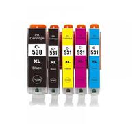 IJOSADON Einkshop Compatible 6/5colors PGI530 PGI-531 CLI-531 CLI531 530 531 Cartucho de Tinta para TS8750 TS8751 Impresora(5PCS)