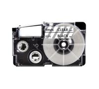 IJOSADON Paquete de 10 Cintas de Impresora de 9mm, Cinta de Etiquetas Transparente Negra sobre Transparente, Compatible con XR-9X XR9X, Fabricante de Etiquetas KL-7400 KL-8100