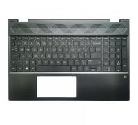IJOSADON Teclado para computadora portátil del Reino Unido Compatible con X360 15-CR 15T-CR 15-CR000 15T-CR000 con Cubierta Palmrest sin Retroceso
