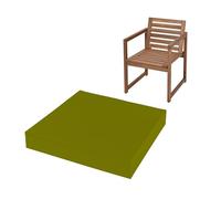 IJQXLA Cojines de Asiento para sillas de jardín de 45 x 45 cm (18 x 18 Pulgadas), Gruesos, Impermeables, de Espuma para Cocina, Comedor, Sala de Estar, jardín, Patio, Muebles de ratán, Funda