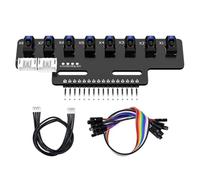 IJSDNVJNDX 1 Módulo de Sensor de Seguimiento de Línea Infrarroja Electrónico de Alta Precisión de 8 Canales Compatible con Calibración Automática B