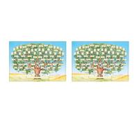 IJSDNVJNDX 2X Cuadro de Árbol Genealógico para Completar en el Póster de Genealogía de 6 Generaciones Cuadro de Ascendencia Rellenable en,Imprimir Imagen de Árbol Genealógico B