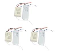 IJSDNVJNDX 3X Interruptor Inalámbrico de Encendido/Apagado, 1 Vía, 220V, Interruptor de Control Remoto, Receptor, Transmisor, Controlador, Lámpara, Piezas de Repuesto para el Hogar