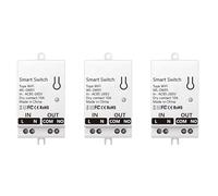 IJSDNVJNDX 3X Módulo de Interruptor de Contacto Seco Tuya Smart WiFi 10A Relé Disyuntor Universal para el Hogar DIY Funciona con Smart Life AC 85-265V