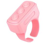 IJSDNVJNDX Control Remoto Inalámbrico Bluetooth con Desplazamiento de Dedo, Anillo de Desplazamiento, Controlador de Grabación de Video, Color Rosa.