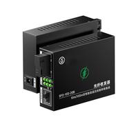 IJSDNVJNDX Convertidor de Medios de Fibra Óptica de 1 Par, Transceptor de Fibra Monomodo Simplex de 10/100 M, Convertidor de Fibra Única de 20 Km.