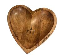 IJSDNVJNDX Cuenco de Oración en Forma de Corazón - Regalos Religiosos, de Oración de Madera, de Masa para Oración, Regalos de Congregación Cristiana