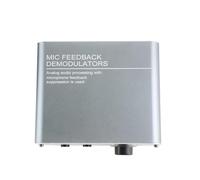 IJSDNVJNDX Dispositivo Antiaullidos de Micrófono de 4 Canales, Efector Frontal, Supresor de Frecuencia y Ecualizador con Cambio de Frecuencia, Enchufe Gris de la UE. EU Plug