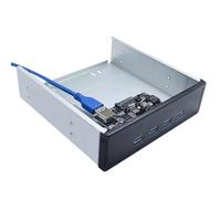 IJSDNVJNDX Divisor HUB USB 3.0 de 4 Puertos PCI-e 1x A 4 Puertos USB 3.0, Bahía de Disquete para Panel Frontal de Caja de Torre de PC de Escritorio