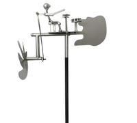 IJSDNVJNDX Esculturas y Molinos de Viento de Metal Hechos A Mano para Bateristas, Ideal para Papá. Figura Musical de Percusionista para Jardín y Césped.