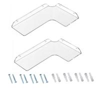 IJSDNVJNDX Juego de 2 Estantes Esquineros Transparentes de 8 X 11,8 Pulgadas para Montaje en Pared, Estantes Flotantes de Esquina de Acrílico, Organizador de Pared para Baño.