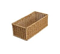 IJSDNVJNDX Juego de Cestas Antivínculo de Mimbre, Juego de Bandejas de Tocador, Cubierta Antivínculo para Tanque de Inodoro y Tocador, con Asas Integradas, 25 X 11 X 8.5 Cm.