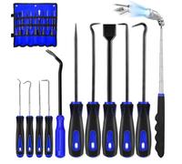 IJSDNVJNDX Juego de Herramientas de Gancho y Selección para Automóviles de 11 Piezas con Palanca Extractora de Raspador de Junta de Recogida Magnética Telescópica para Automóviles Mecánicos