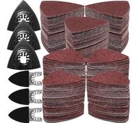 IJSDNVJNDX Kit de 246 Almohadillas de Lijado para Herramientas Oscilantes, 3 Almohadillas de Lijado Triangulares, 3 Almohadillas de Lijado de Dedo y 240 Hojas de Lija.